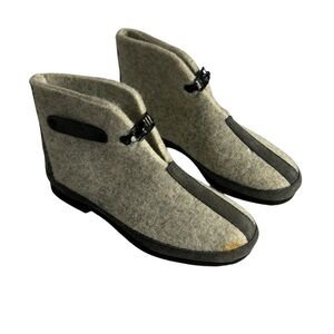 Topaz of Norway Telemark Gray Wool Shoes Booties Slippers Size 36 / US 5